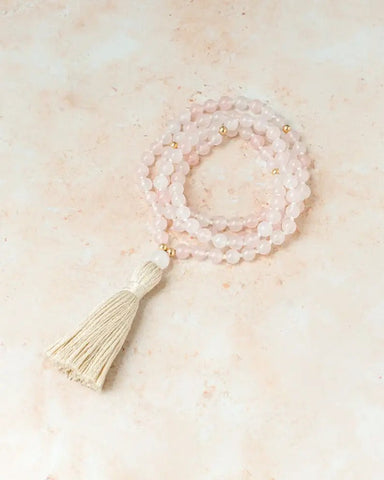 Mala Quartz Rose